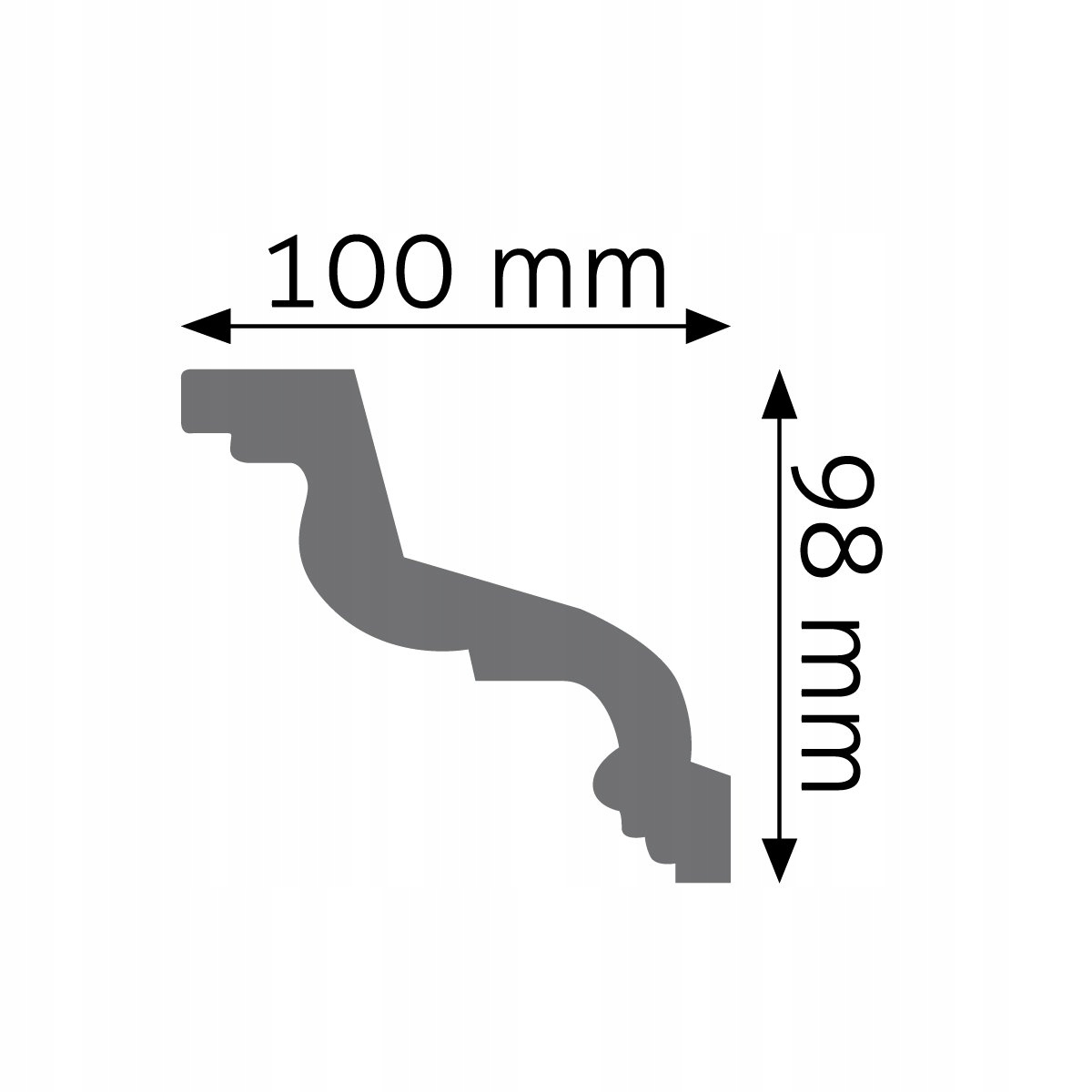 LISTWA sufitowa BIAŁA SZTUKATERIA DEKOR SUFITOWY Marka Creativa