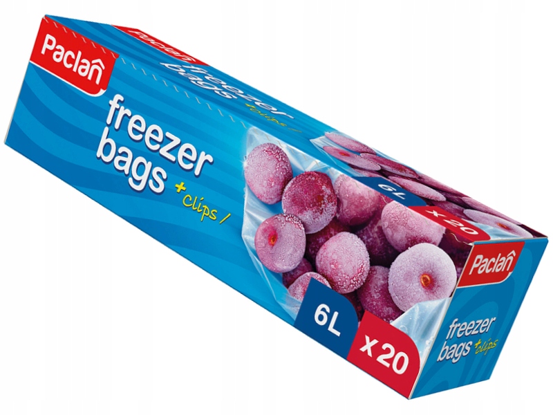 

Paclan Woreczki Na Mrożonki Z Klipsami 6L 20 Sztuk