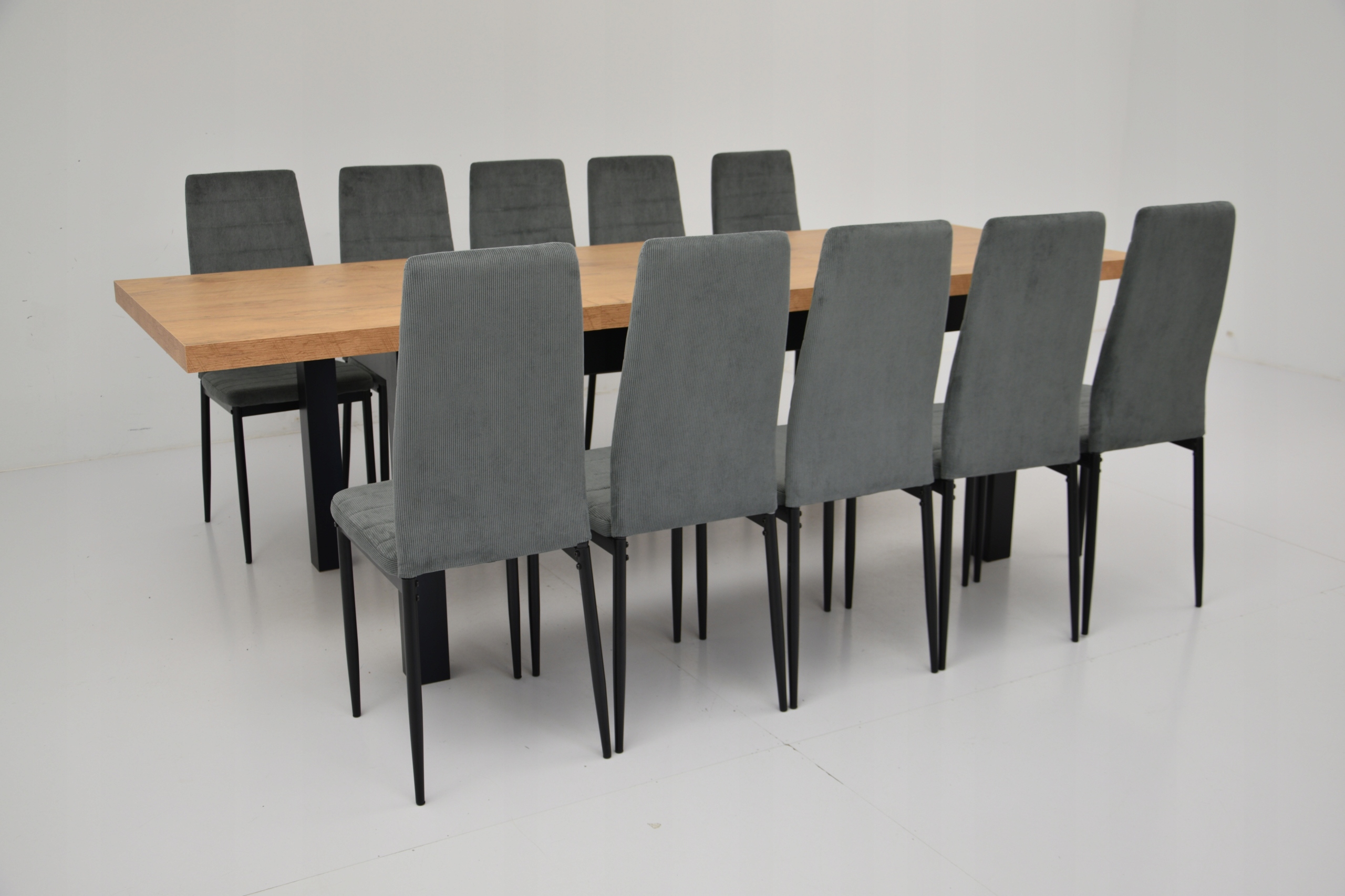 KOMPLET 10x modne krzesła DUŻY stół 2,5m do SALONU Marka inna