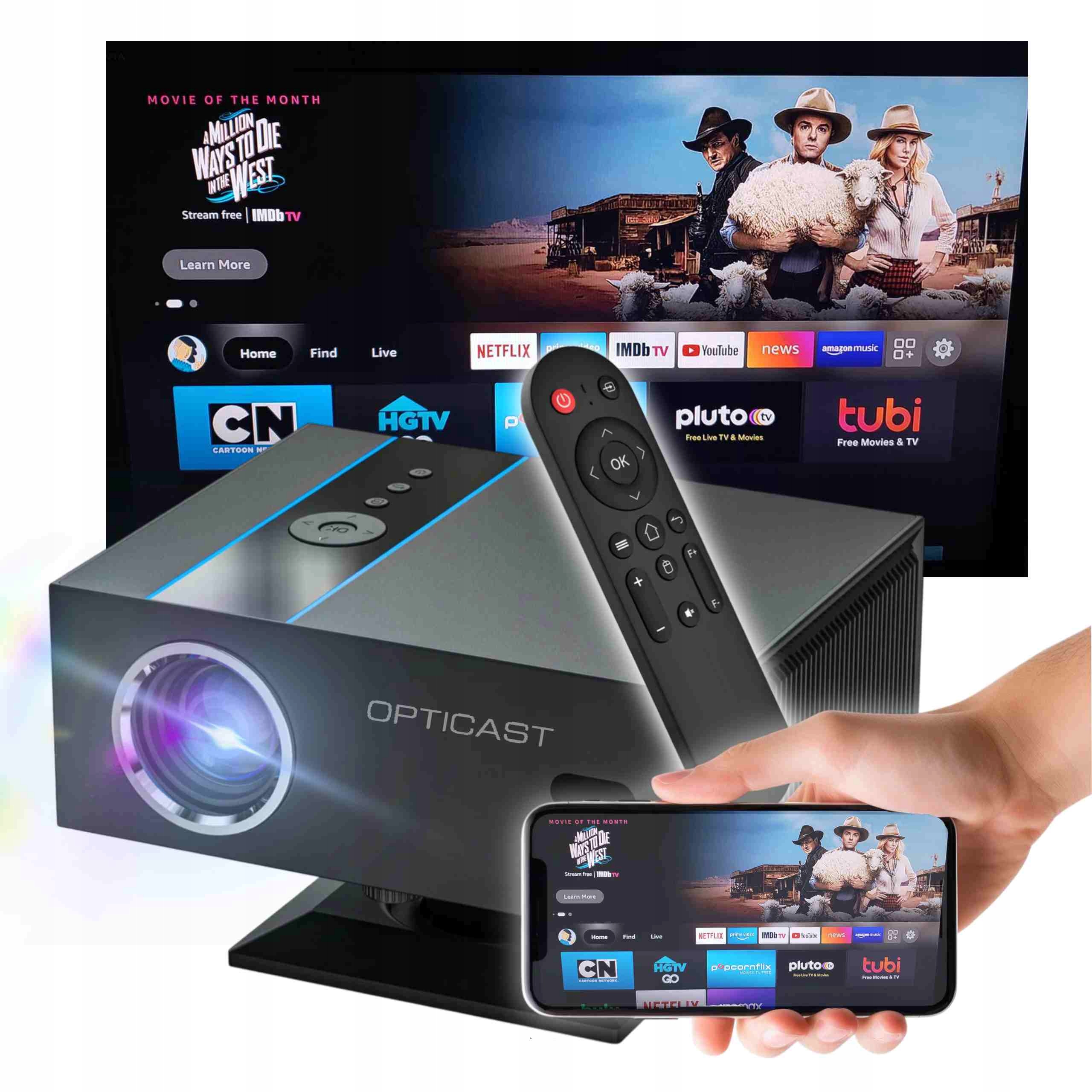 Projektor LED Opticast Xnano X6 30000 LM 5000 ANSI czarny