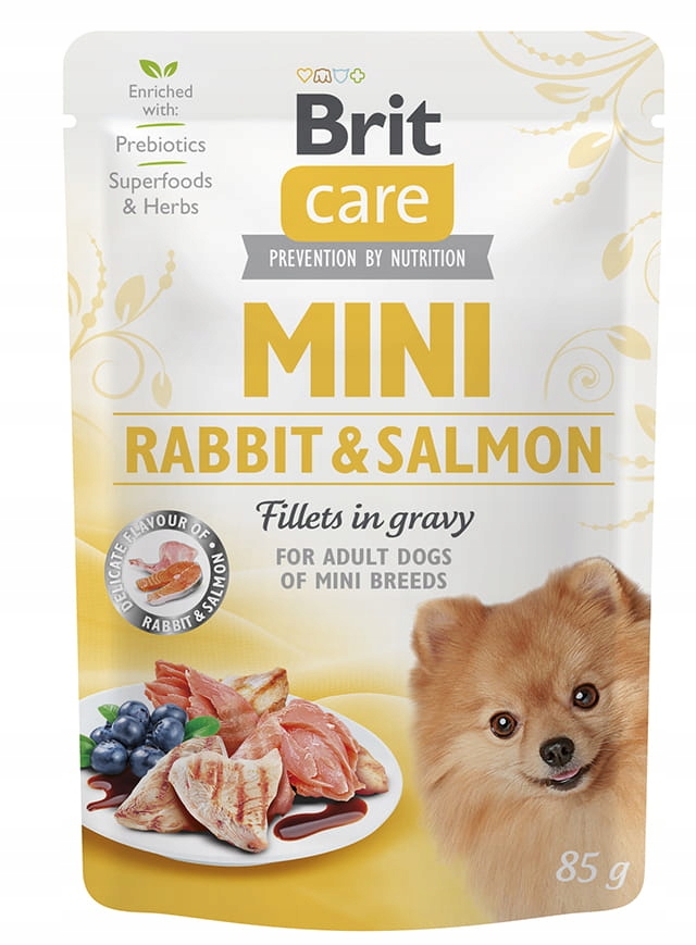 Brit Dog Mini Pouch Rabbit&salmon 24x85g