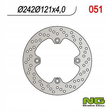 Ng Predný Brzdový Kotúč Suzuki Dr 600 '85-'89 (242X121X4) (4X10,5 MM)