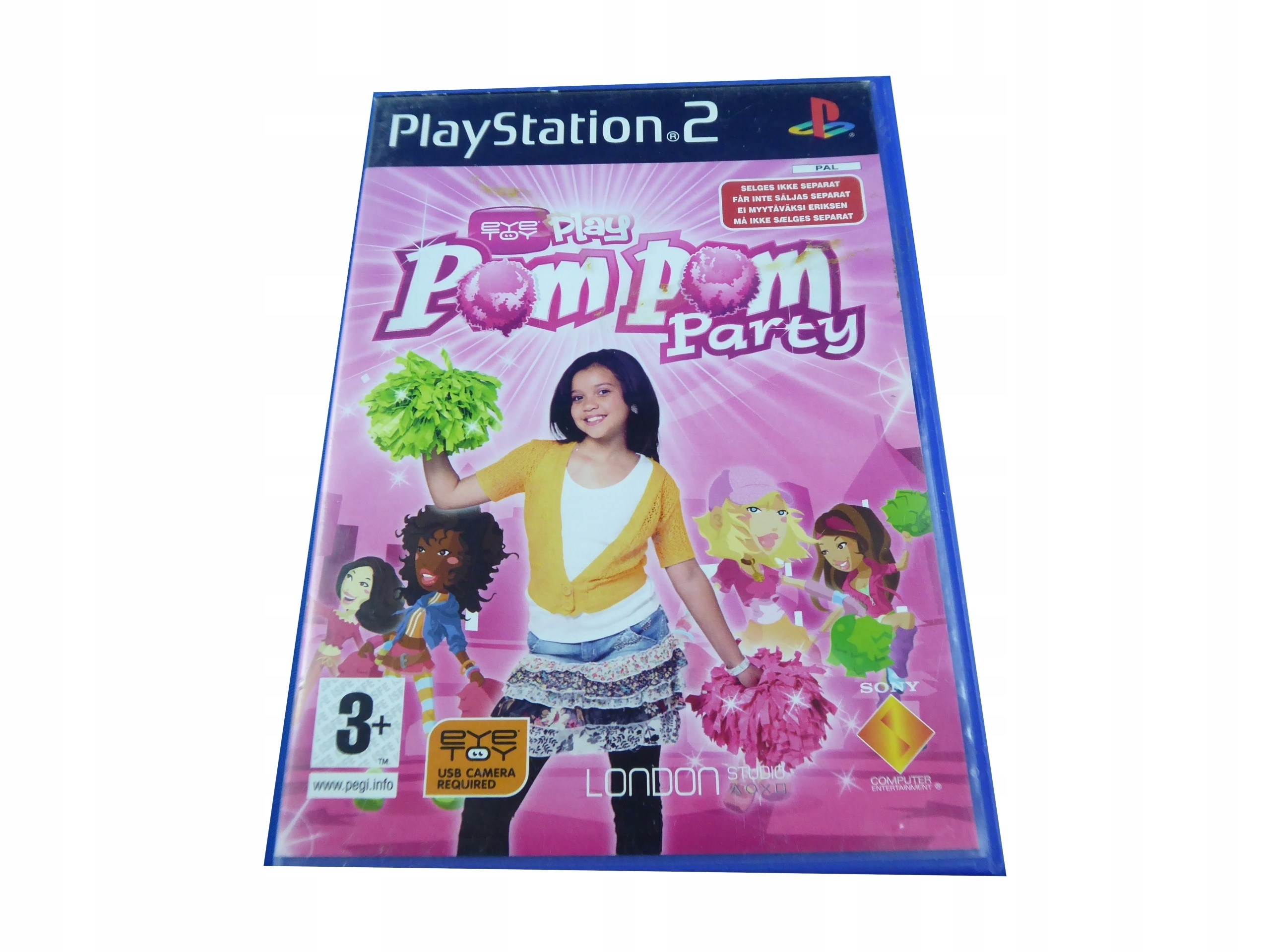 EYE TOY PLAY POM POM PARTY płyta bdb+ komplet PS2