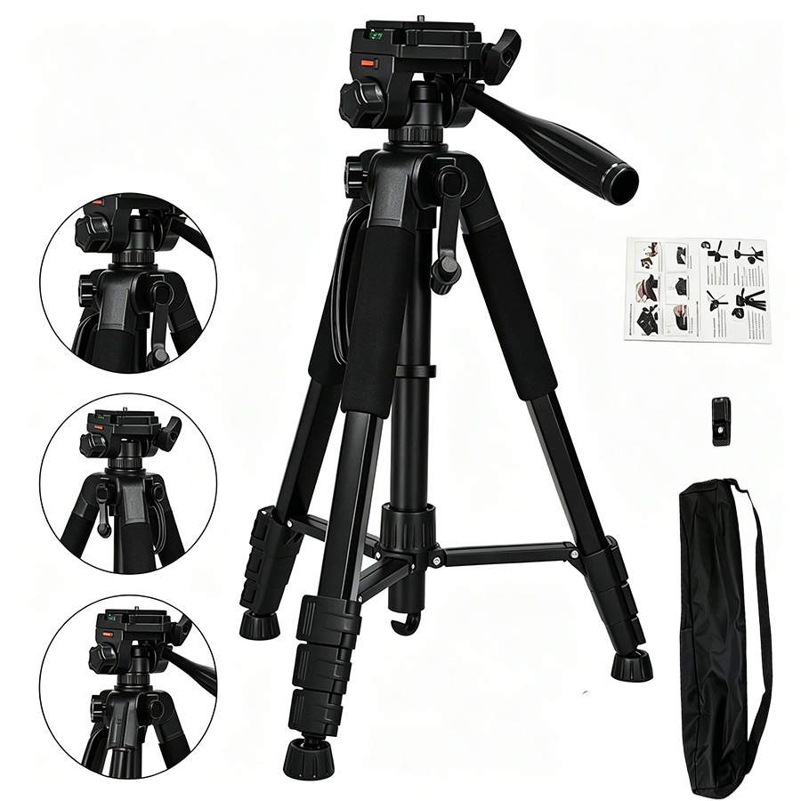 Vysoký Video Fotografický stativ 182 CM Pro Fotoaparát Telefonu 3D Ptz