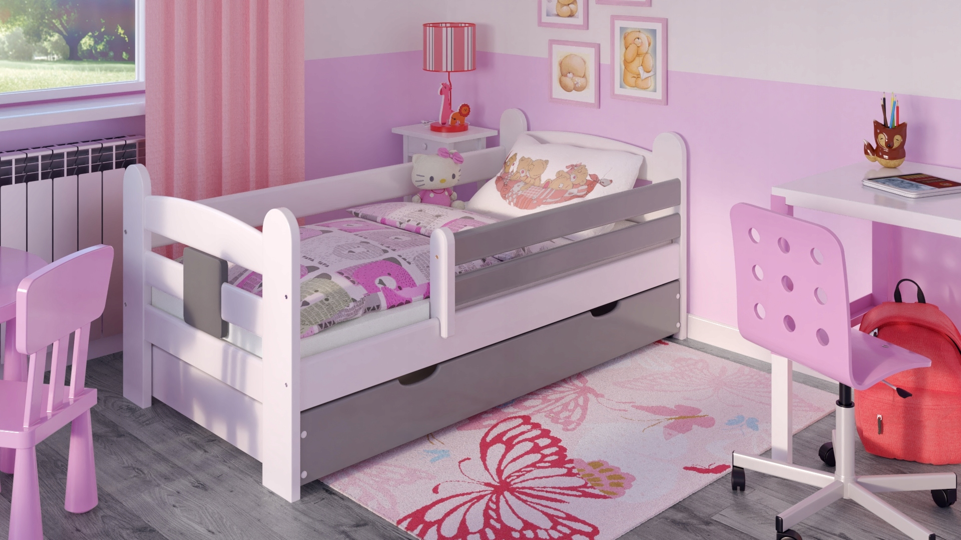 ŁÓŻKO DLA DZIECKA ŁÓŻECZKO DZIECIĘCE 80X140 TIMI Długość 140 cm