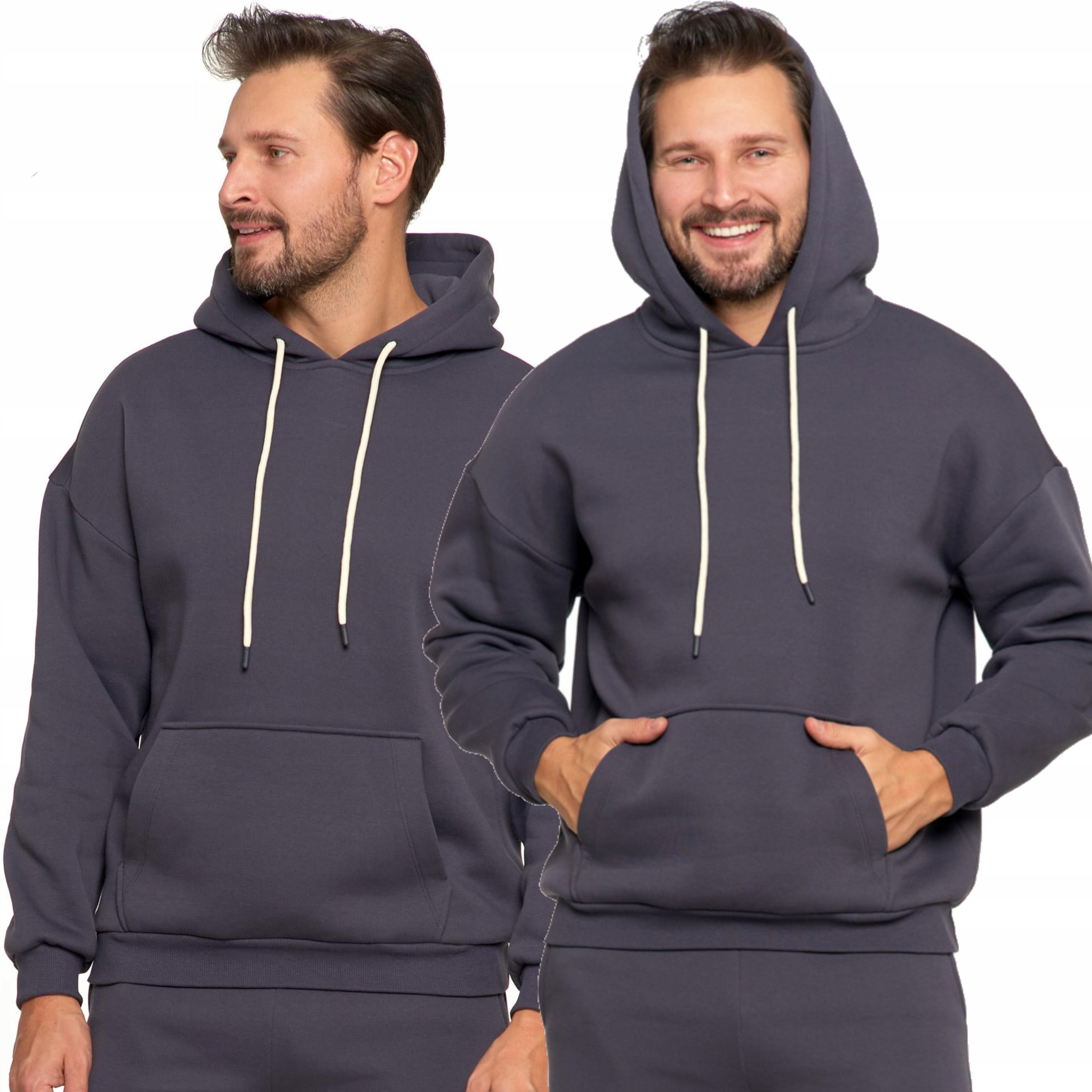 pánská mikina s kapucí Oversize bavlněná zateplená Moraj 3XL