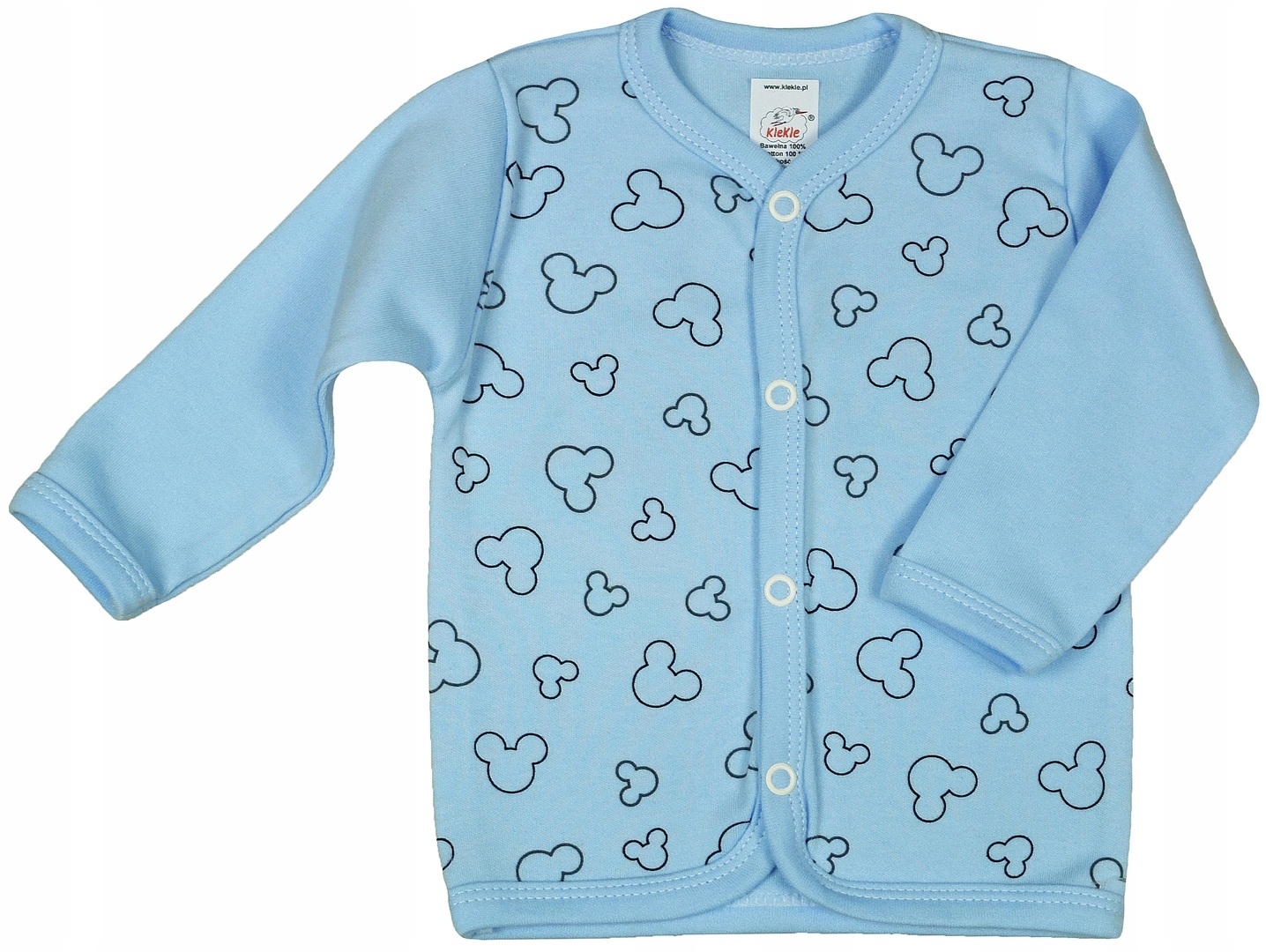 KAFTANIK koszulka ROZPINANY, MYSZKA BŁĘKITNA, 80 KLEKLE