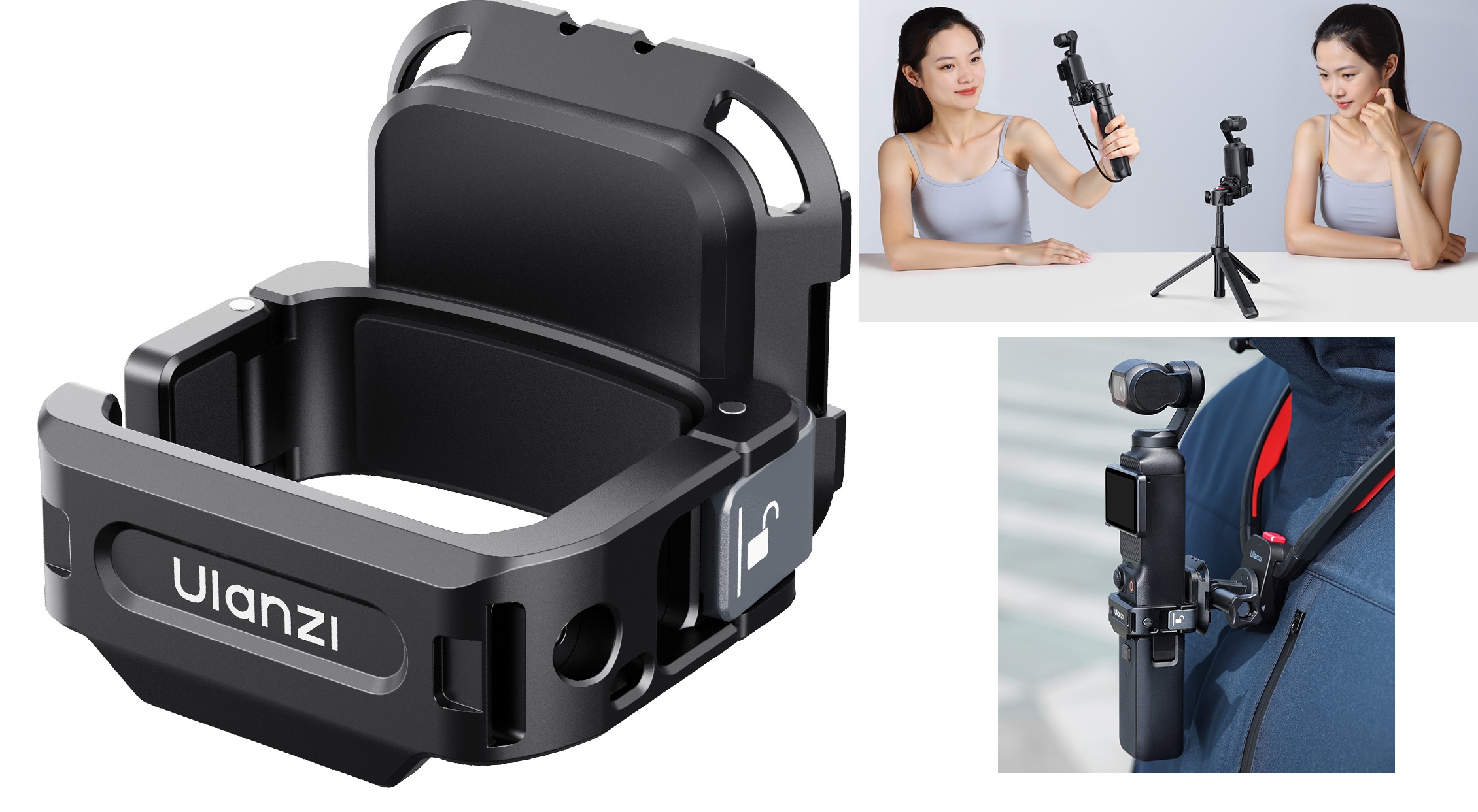 Upevnění Držák Rychlospojka Uka GoPro 1/4" Dji Osmo Pocket 3 Ulanzi PK13