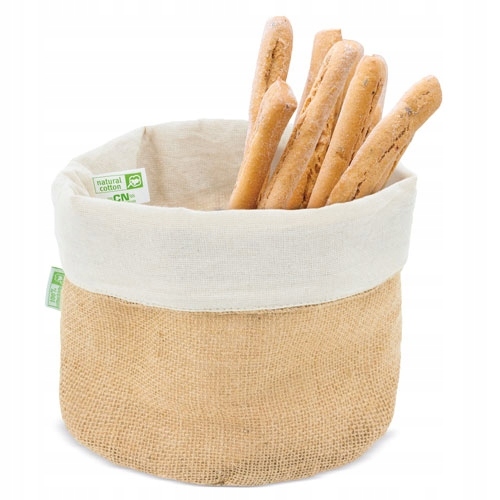 

Koszyk na pieczywo worek na chleb bawełn juta Eko