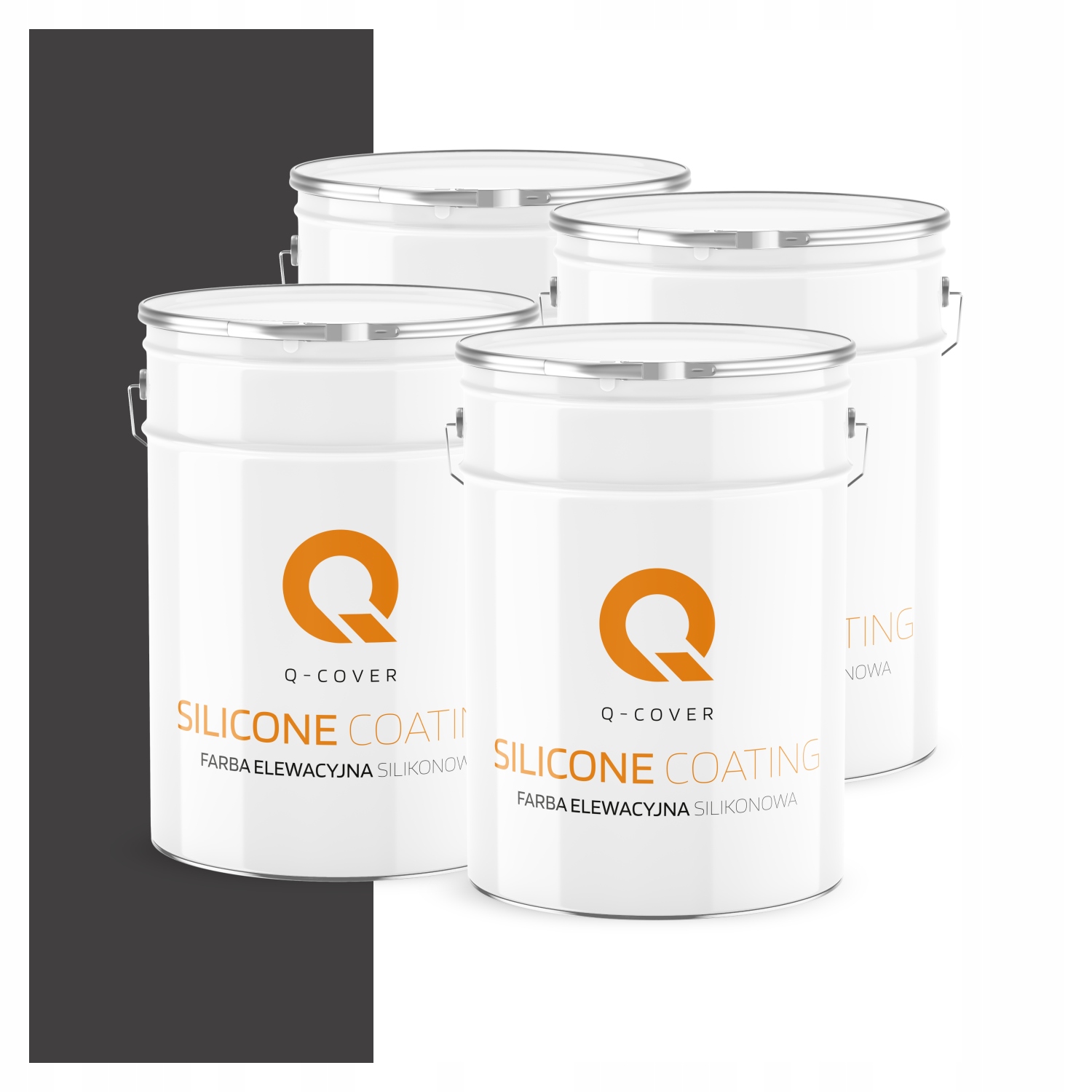 Fasádna fasádna farba 10 l silikónová Uv farba čierna