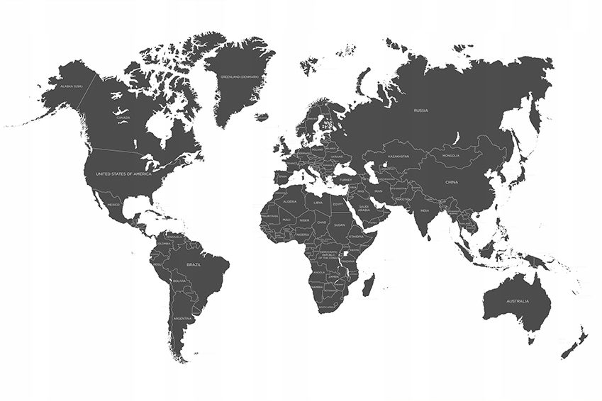 Фотообои с картой мира 420