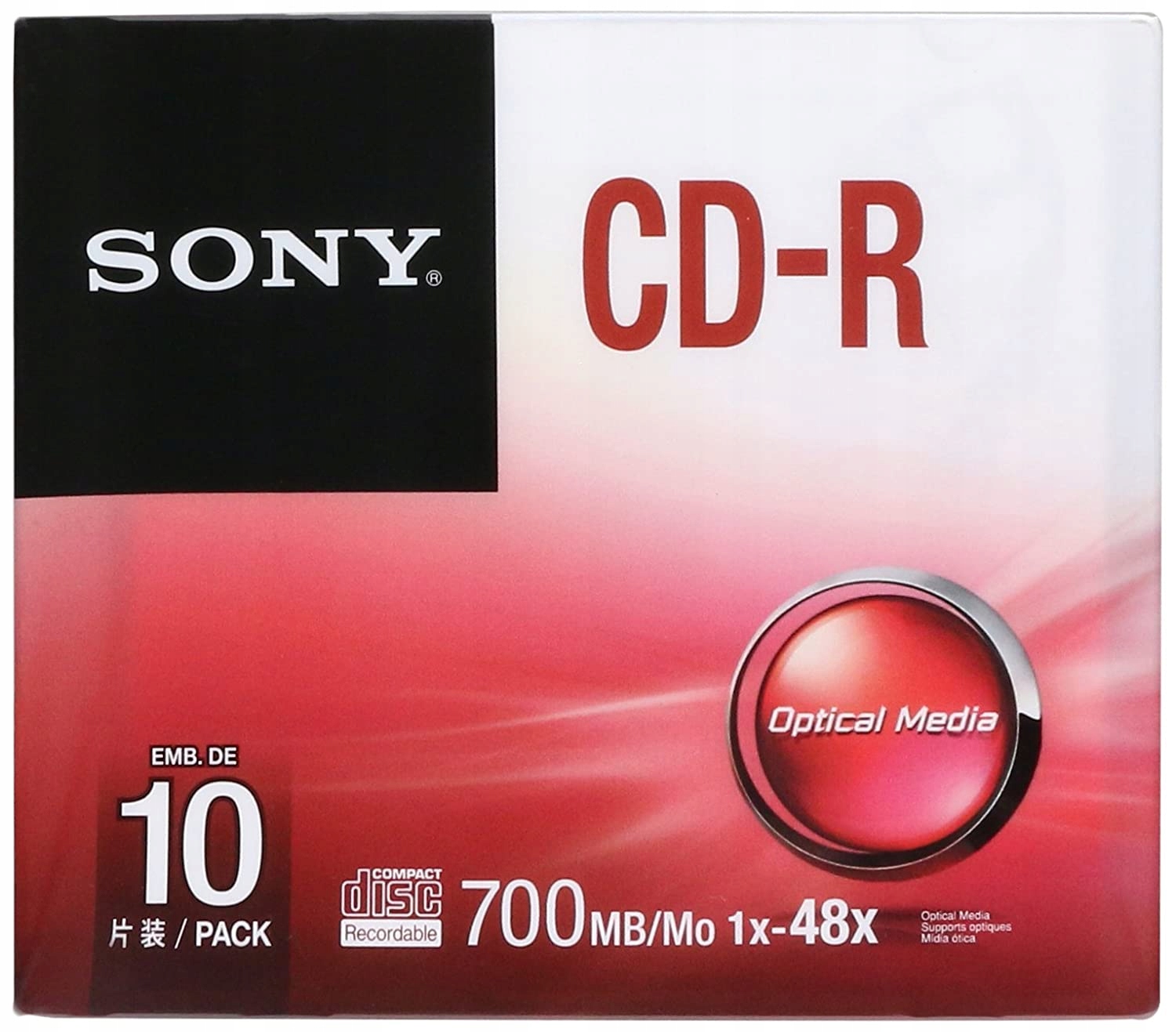 

Płyty Sony Cd-r 700MB 48x 10 sztuk w pudełkach