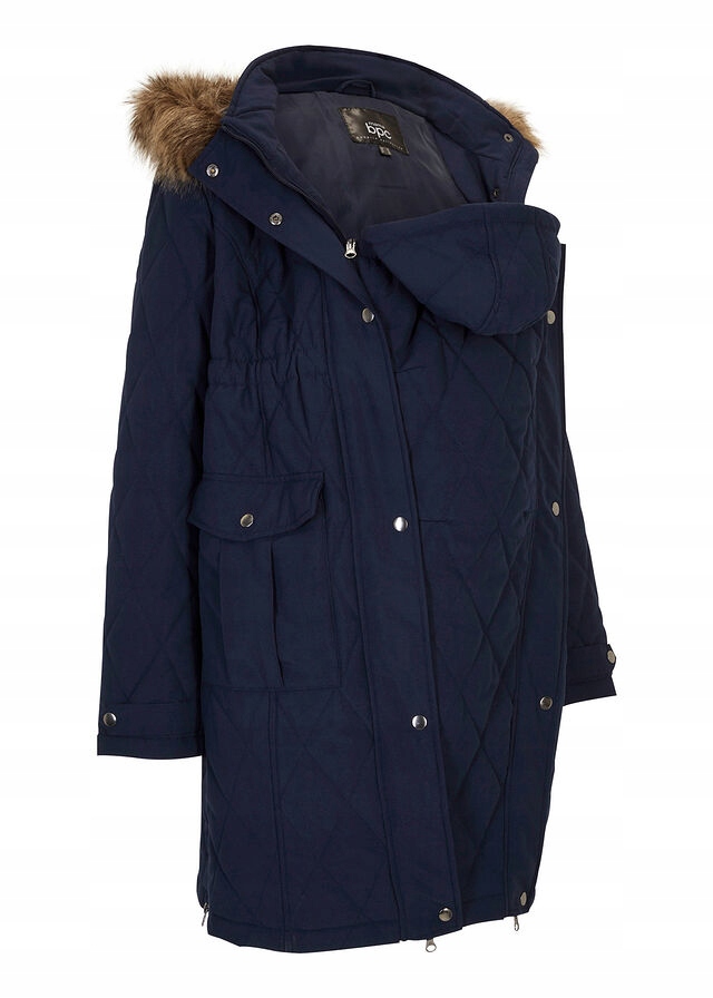 KURTKA PARKA CIĄŻOWA OCIEPLANA KAPTUR ZE WSTAWKĄ NIEMOWLĘCĄ _40 (C4)