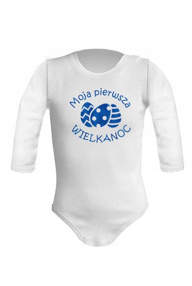 

Body długi rękaw białe Moja pierwsza Wielkanoc 9M