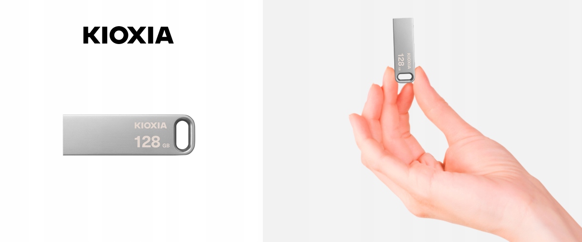 Pendrive KIOXIA 128GB USB 3.2 Biwako U366 SILVER Model TransMemory U366