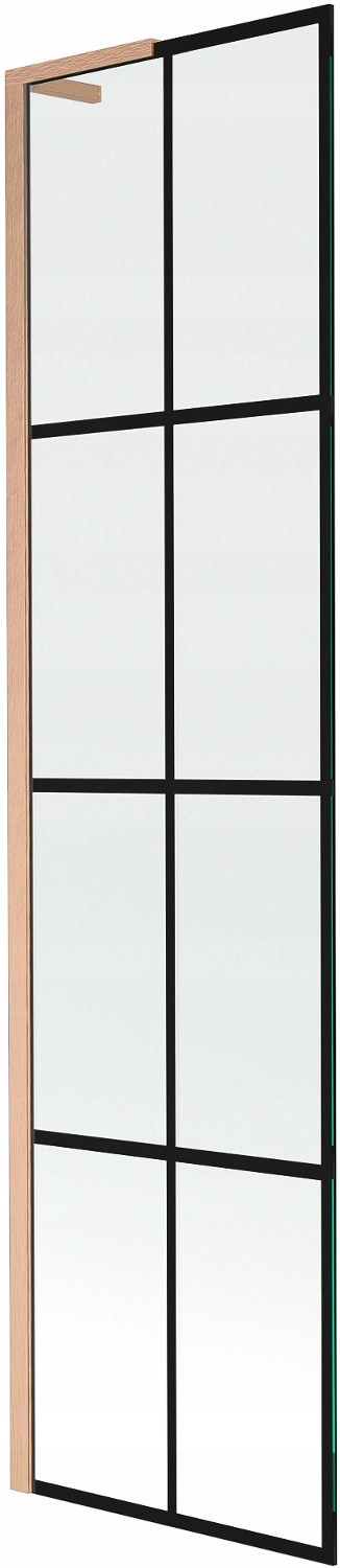 Mexen Next L sprchová zástěna na vanu 1-dílná 50 x 150 cm, černý vzor, kart