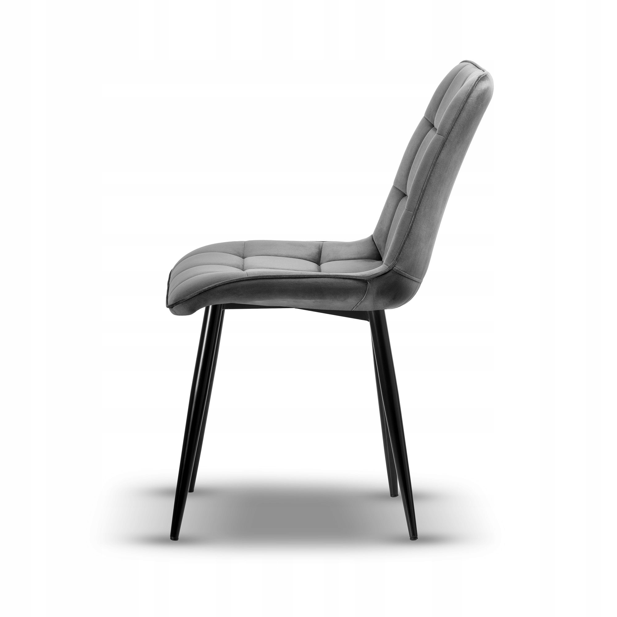 ELEGANCKIE TAPICEROWANE KRZESŁO IKAR SZARE VELVET Wysokość siedziska 47 cm