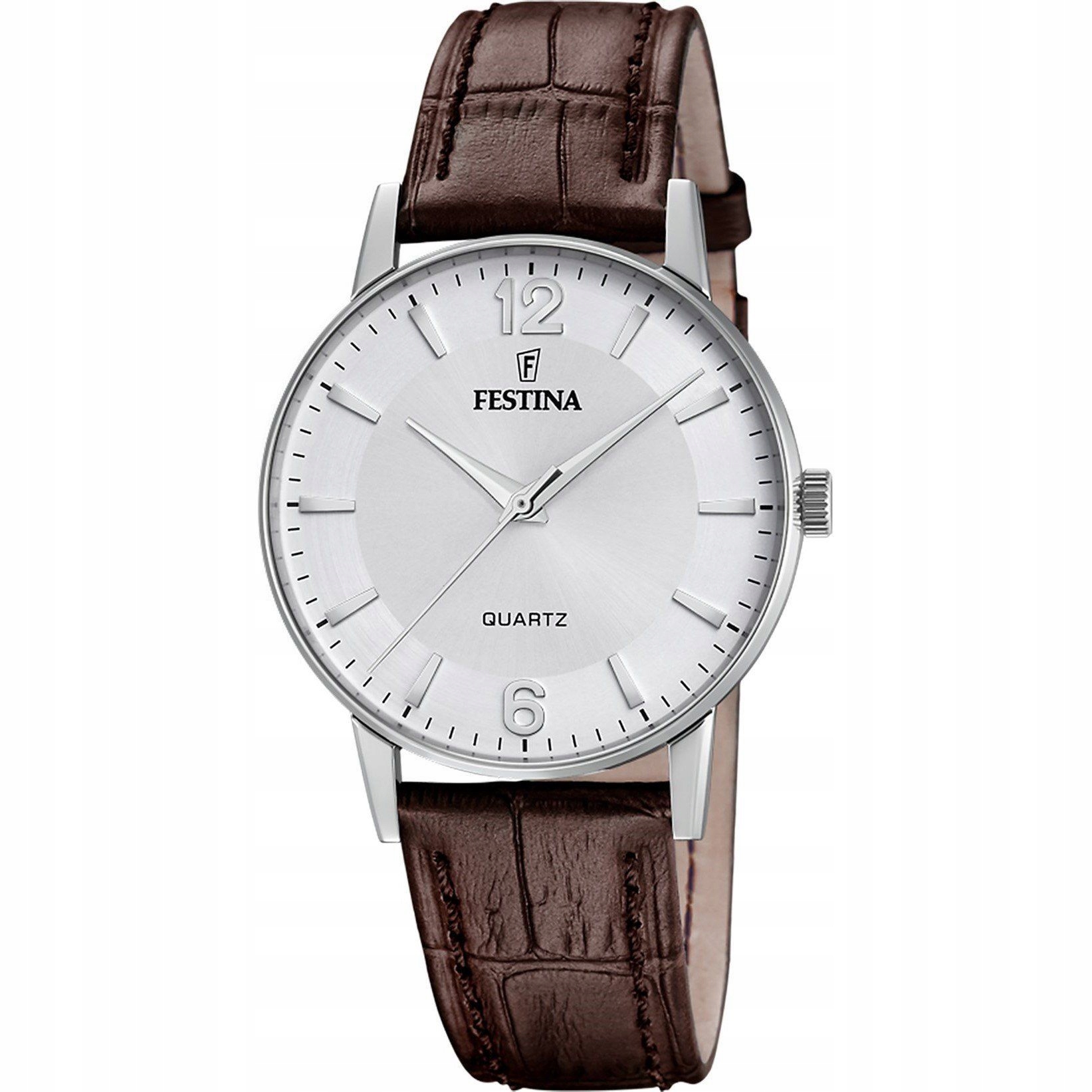 Festina Classic 20690/2 Hodinky s čitelným ciferníkem na hnědém řemínku