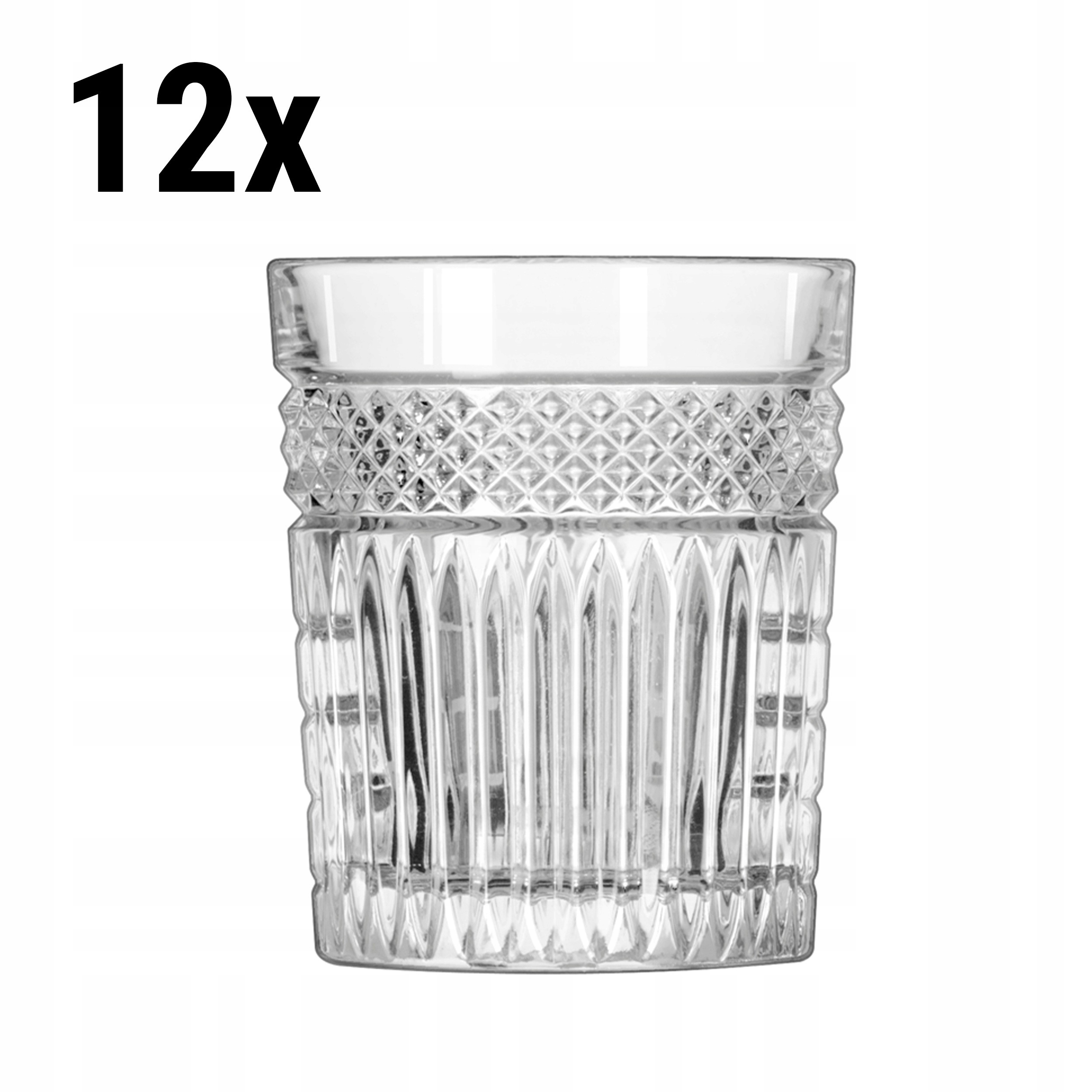 (12 szt.) ROME - All Purpose Drinking Glass - 350 ml - Transparent