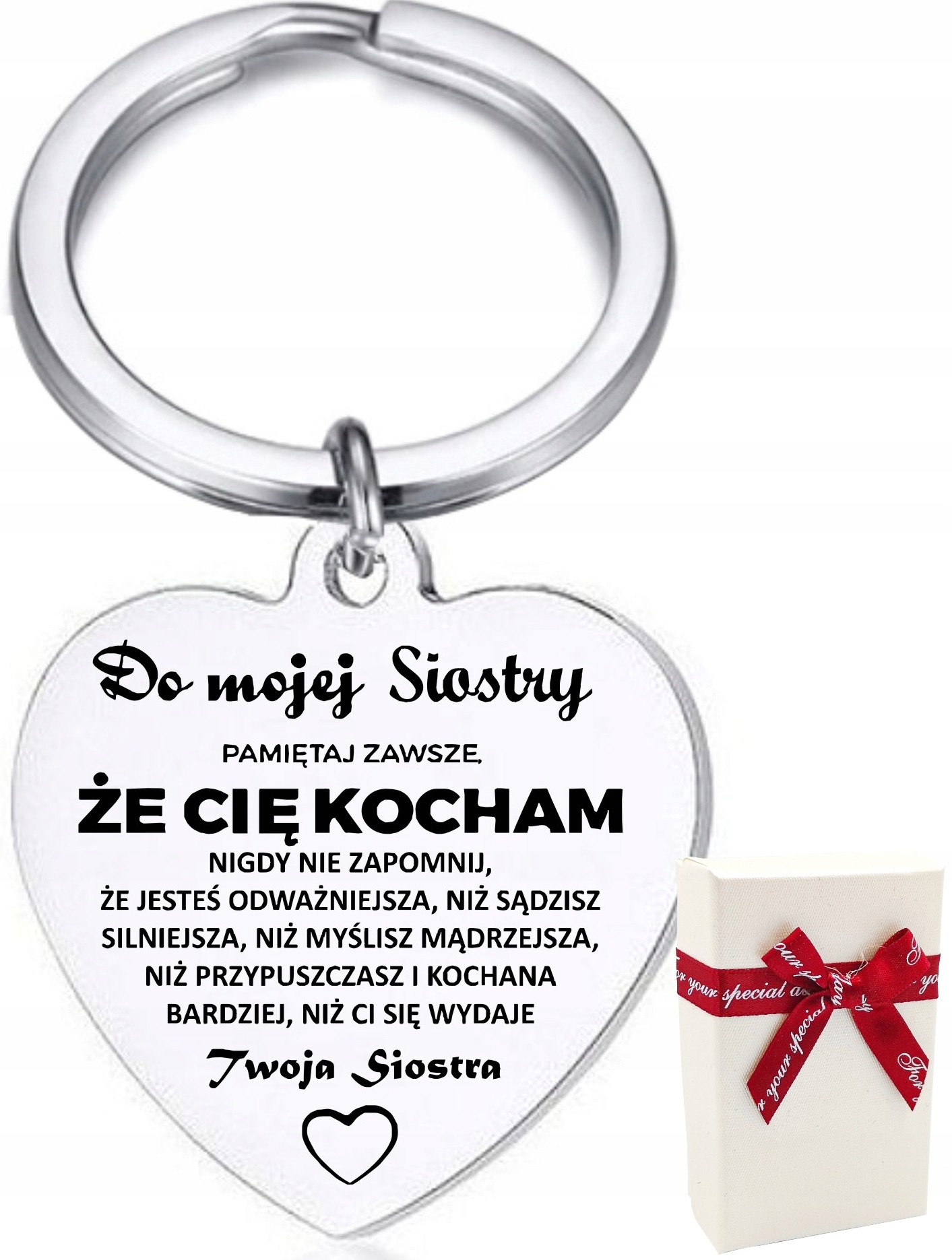 

Breloczek brelok do kluczy Grawer dla Siostry