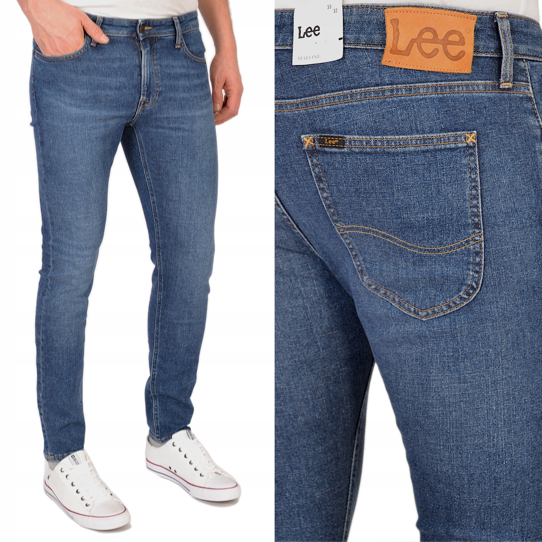 

Lee Malone Skinny Easy Blue Rurki Męskie W30 L30