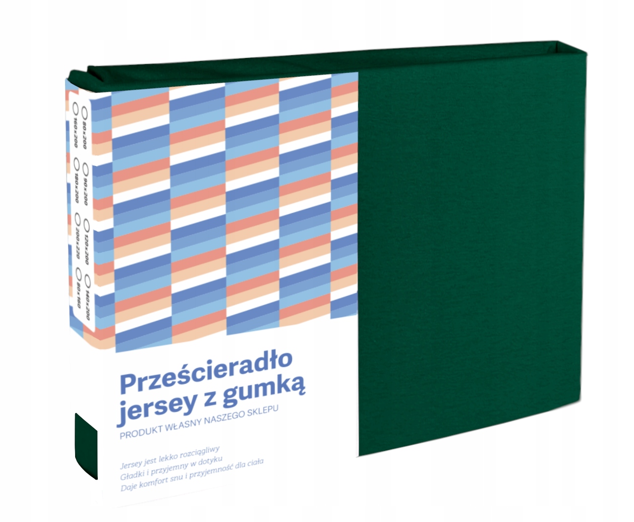 Prostěradlo Jersey S Gumičkou 180X200 Láhev Tmavě Zelená Zeleň Matná
