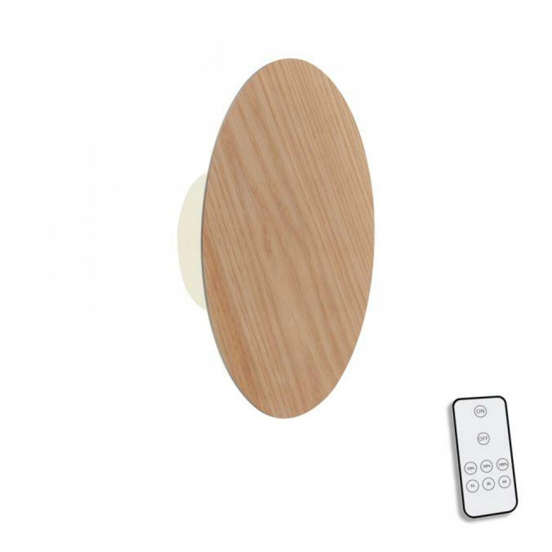Paul Neuhaus Led nástenné svietidlo 25cm, prírodné drevo, Usb, časovač, stmie