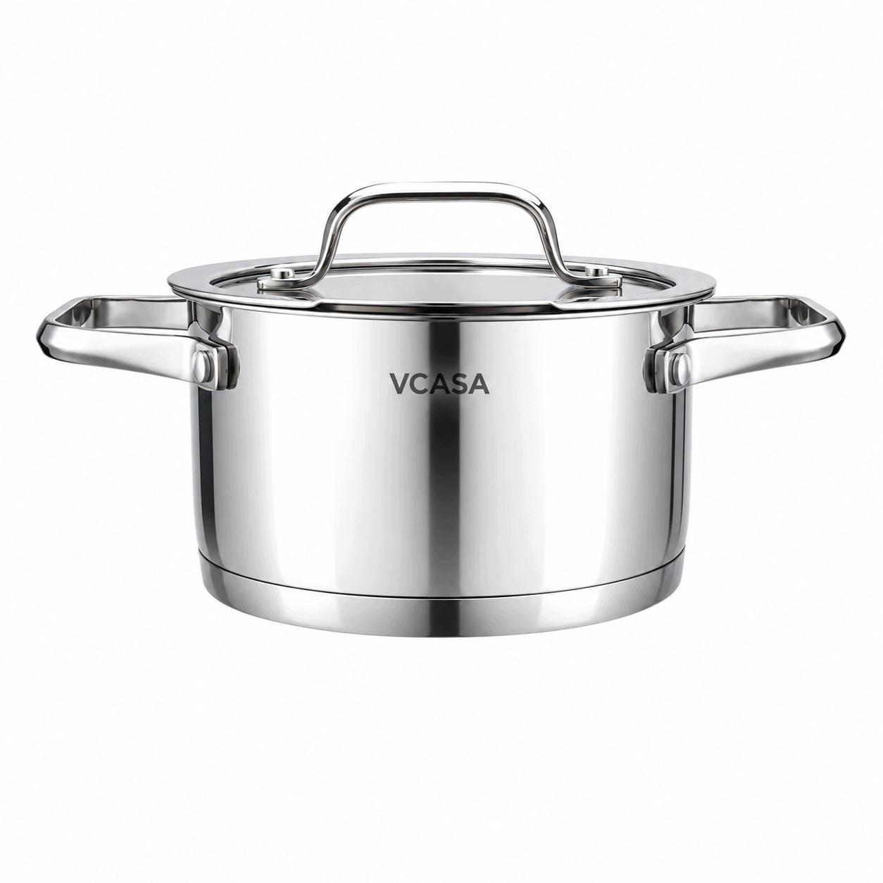 Hrnec Vcasa Amara 16 cm 1,8 l s víkem na cedění Nerezová Ocel 304