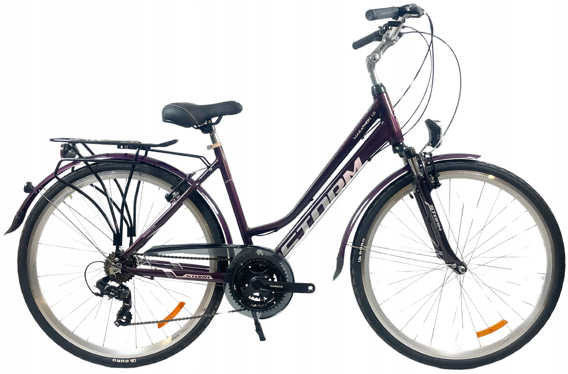 Rower Trekkingowy Storm Marathon 1.0 Lady rama 17 28 śliwkowy 2025