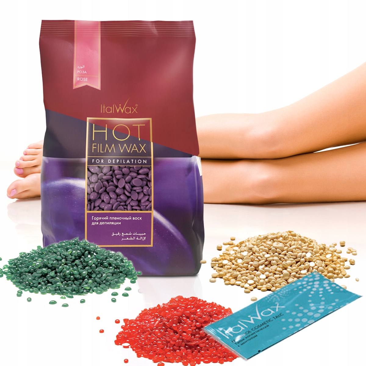 WOSK TWARDY ItalWax do DEPILACJI granulki + puder