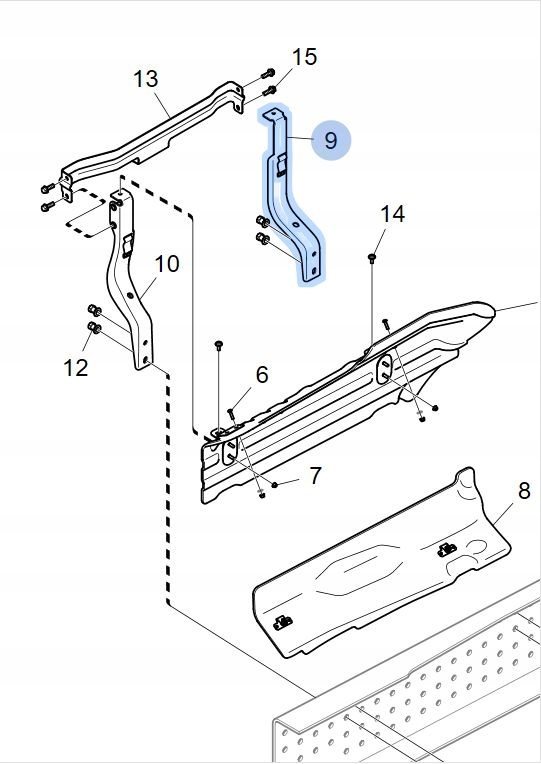 Console Support plaque SCANIA NGS R S P G 2486718 B-B