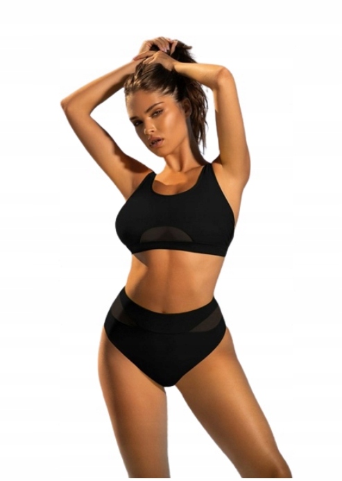 Self Plavky Měkký Sportovní Top S1011 Miami 4 Černý 2XL 44