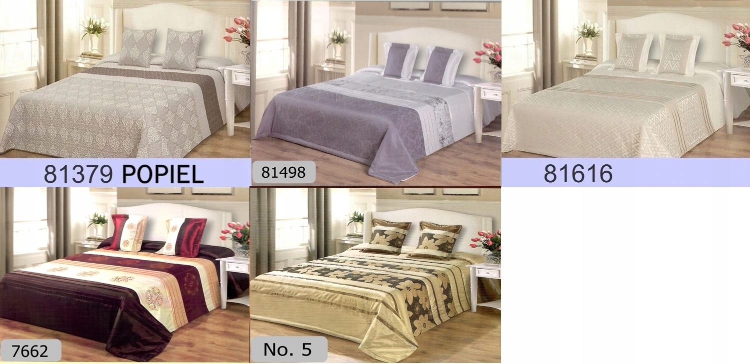 NARZUTY SATYNOWA NARZUTA NA ŁÓŻKO 200X220 + jaśki Długość 220 cm