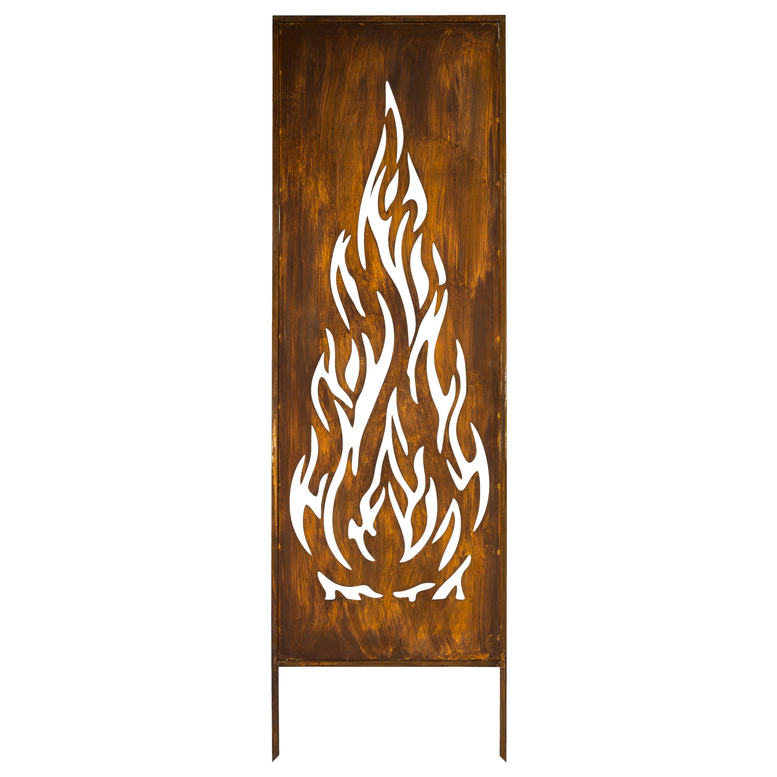 Zahradní Panel Trávy Cnc 160 X 50 Rezavá Brána Paraván Corten Kryt Terasy