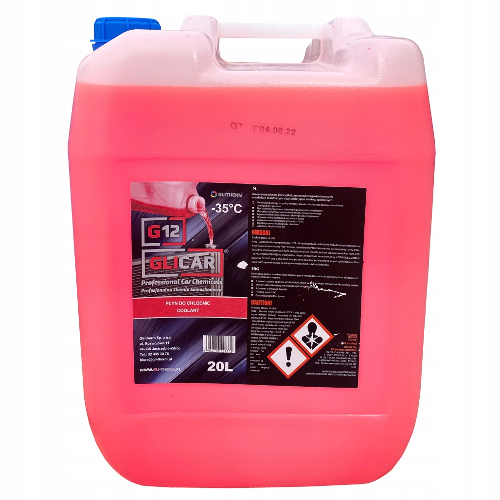 

Płyn Chłodniczy Glicar -35 Różowy 20L