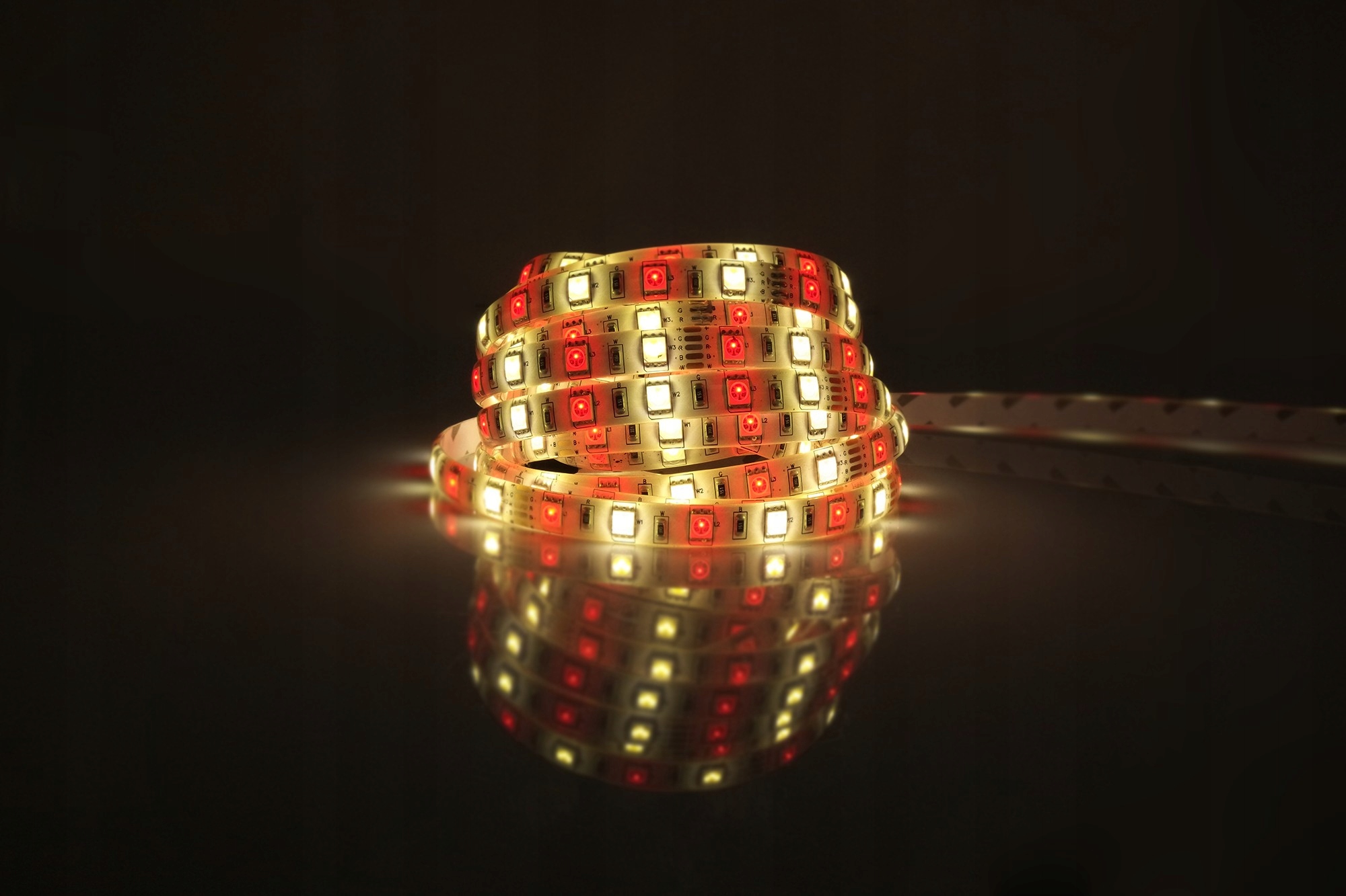 ZESTAW LED 5050 RGBW kolor biała ciepła IP65 10m Moc 144 W