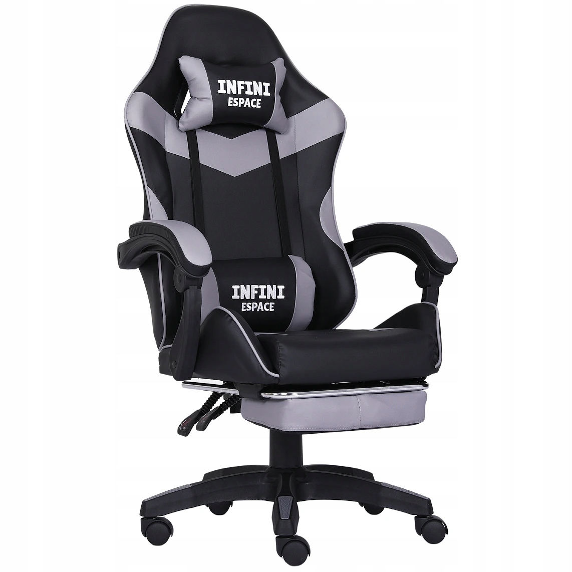 Otočná herní židle pro hráče s podnožkou, Pohodlná, područky