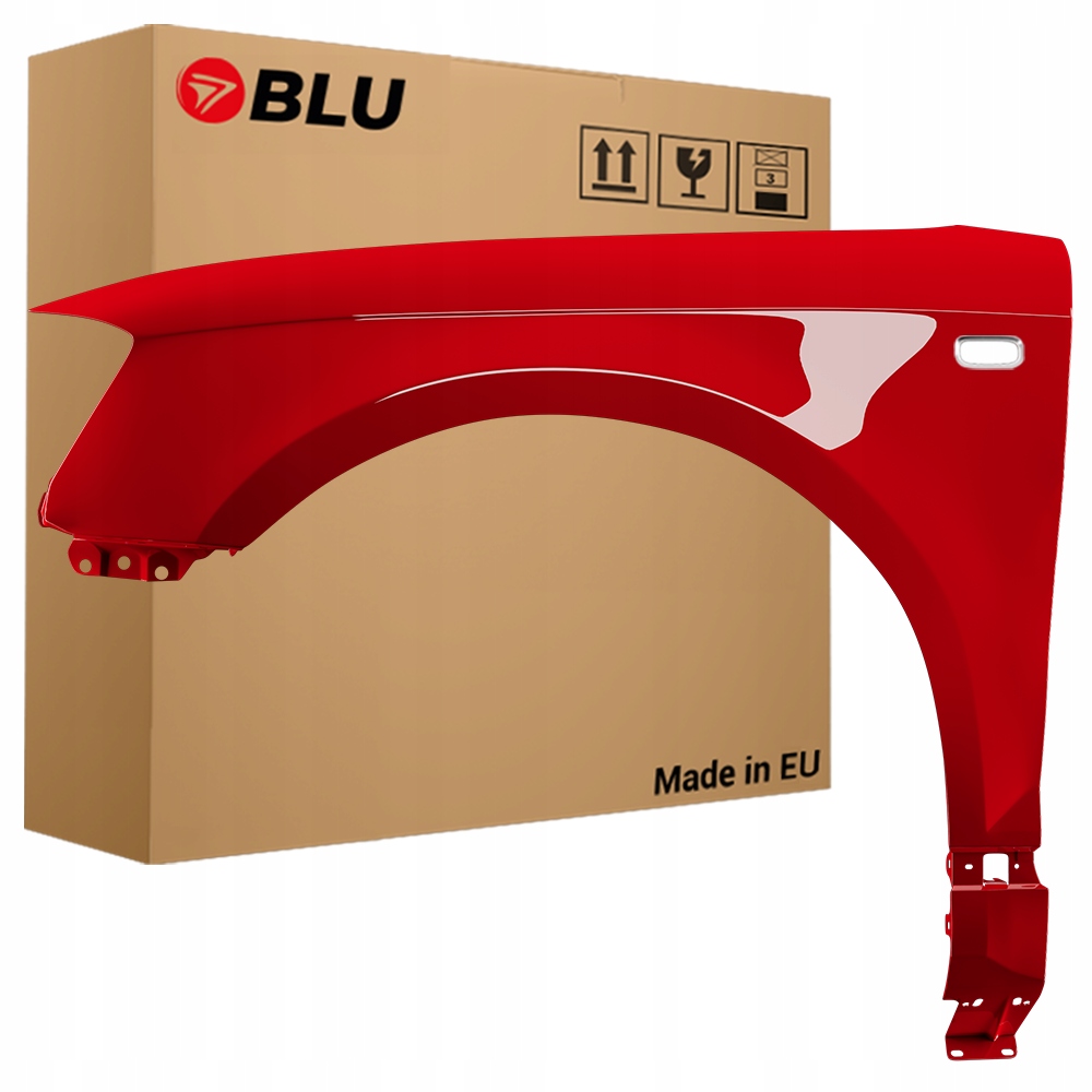 Blu Blatník Audi A3 8P LY3J levý červený 03-08 přední Pozink BrillantRot