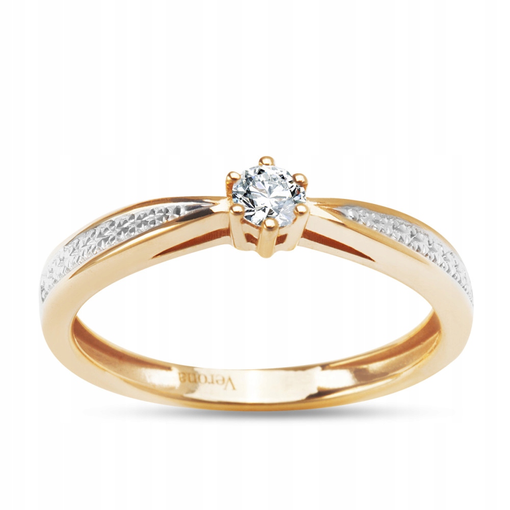 Złoty Pierścionek z Diamentem r19 15183 Verona Jewellery