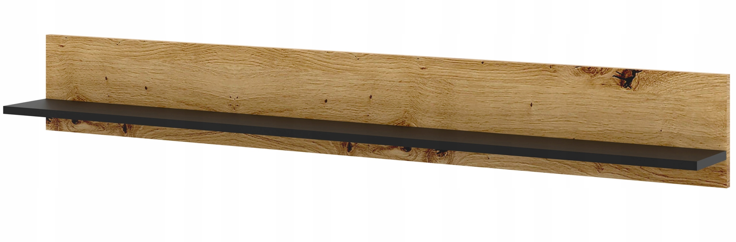 

Półka wisząca Aura 150 cm dąb artisan czarny mat