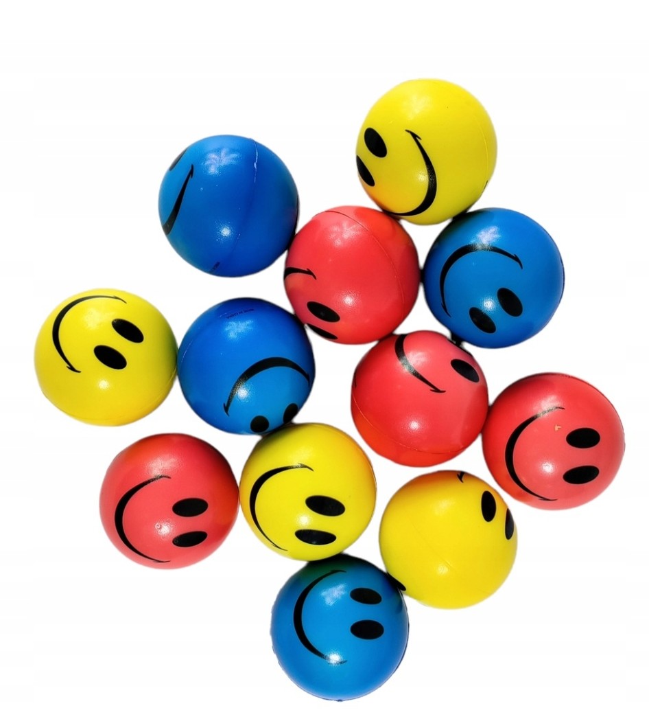 PIŁKI PIŁECZKA ZESTAW ANTYSTRESOWA 12 KOLOROWYCH PIANKOWYCH PIŁECZEK