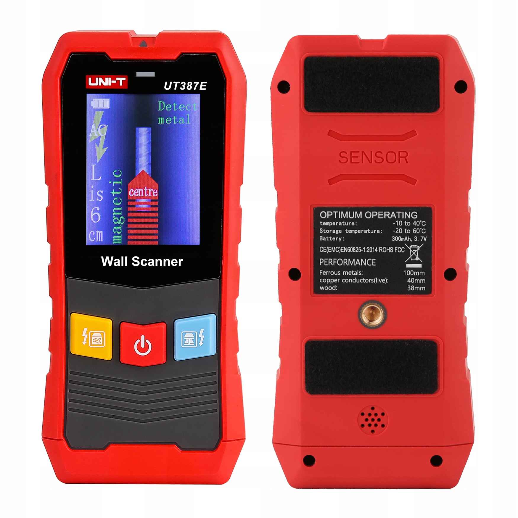 Wykrywacz metali, drewna i napięcia UT387E Uni-T