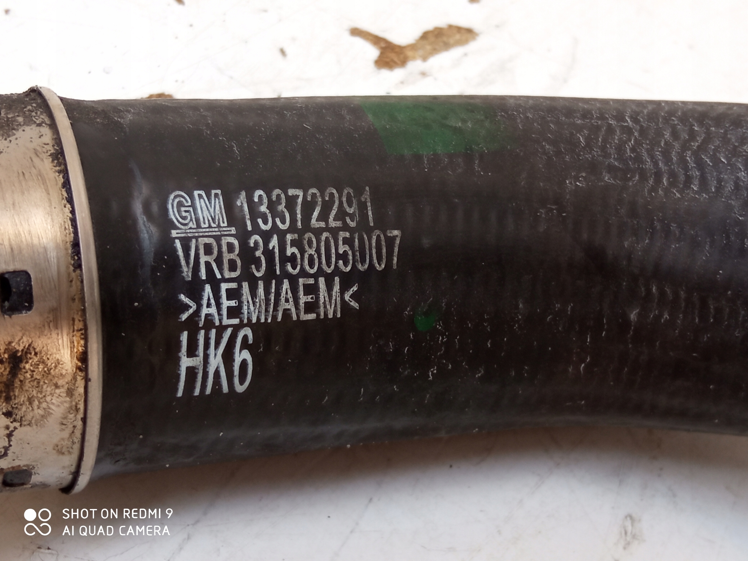 OPEL ADAM pipe wiring INTERCOLLERA 13372291 1.0T