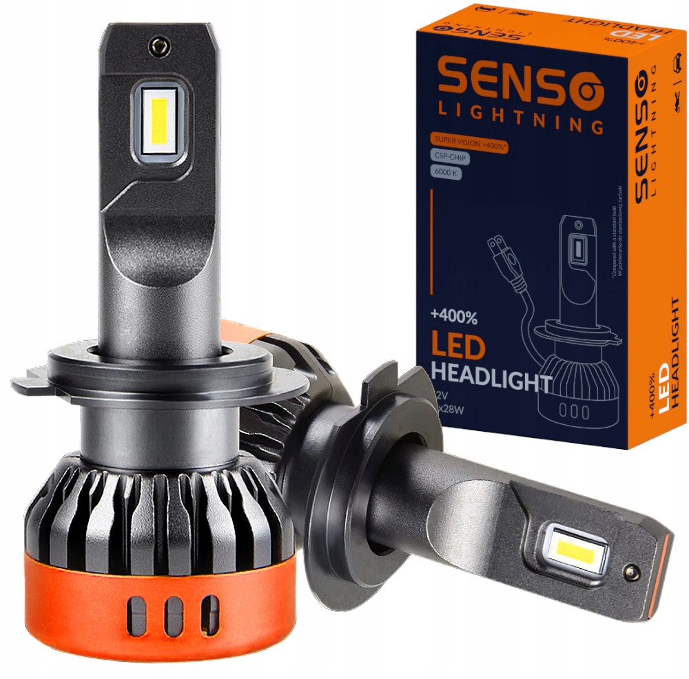 

Żarówki Senso 2x Led H7 +400% Csp 20000LM