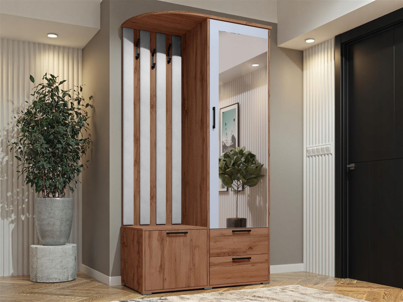 Garderoby LAMEL do przedpokoju DĄB ARTISAN Marka Iwmar