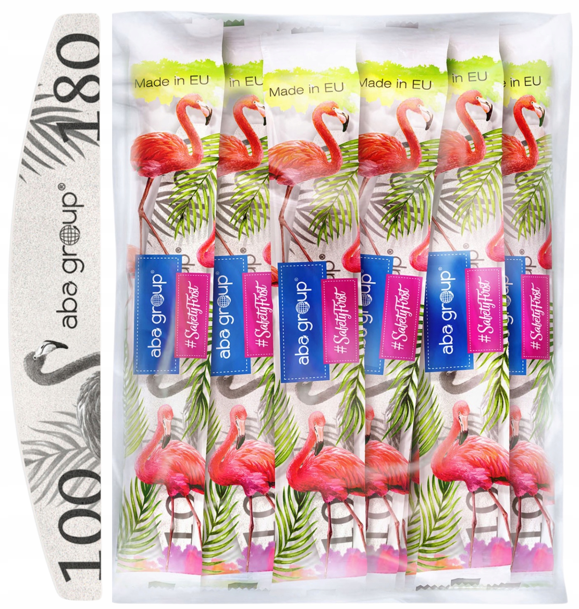 Aba Group Bezpieczny Pakiet Pilnik Do Paznokci Półksiężyc 100/180 Standard