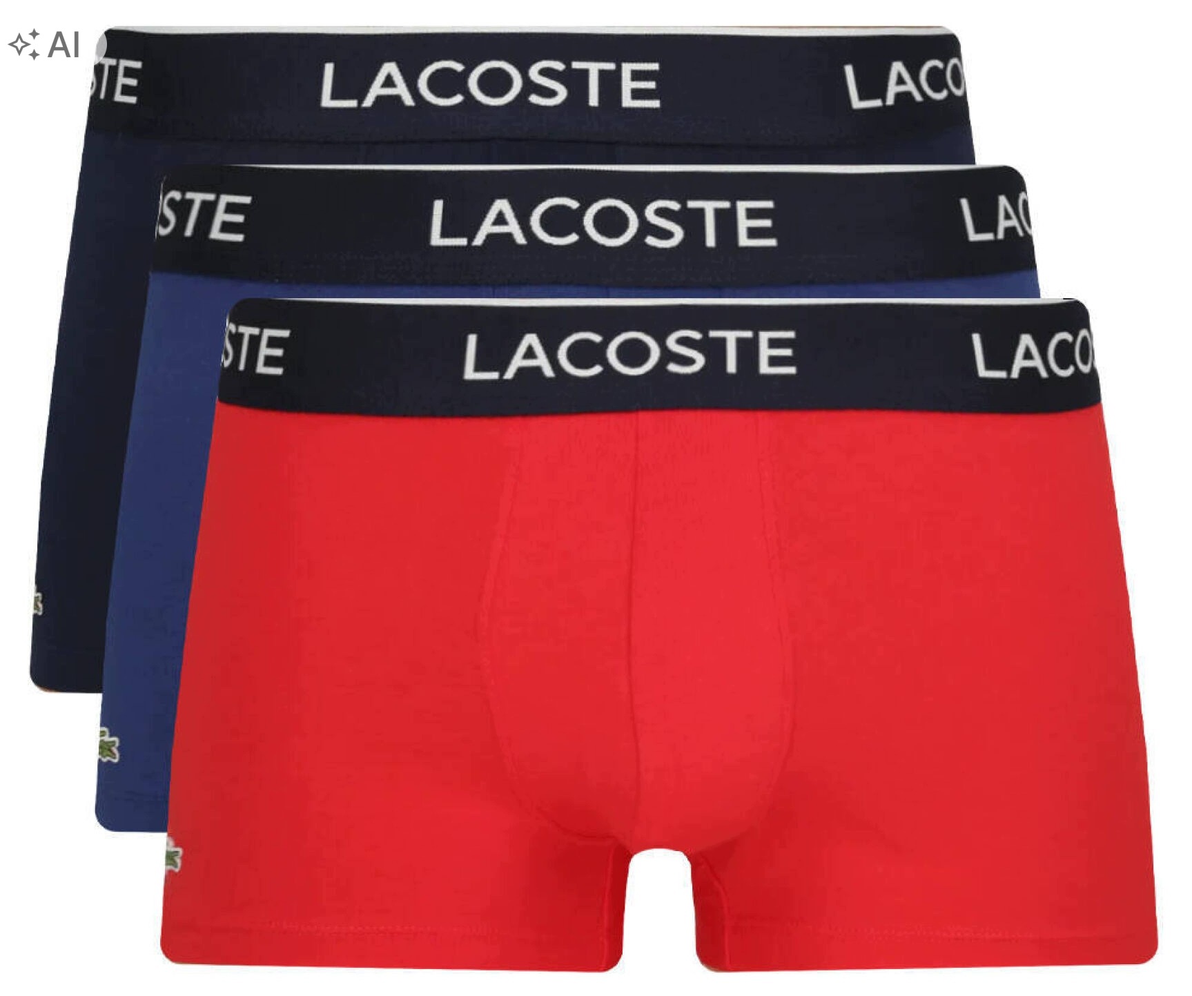 Lacoste 3 Balení Pánských Boxerek S Logem Na Opasku Velikosti 7DA