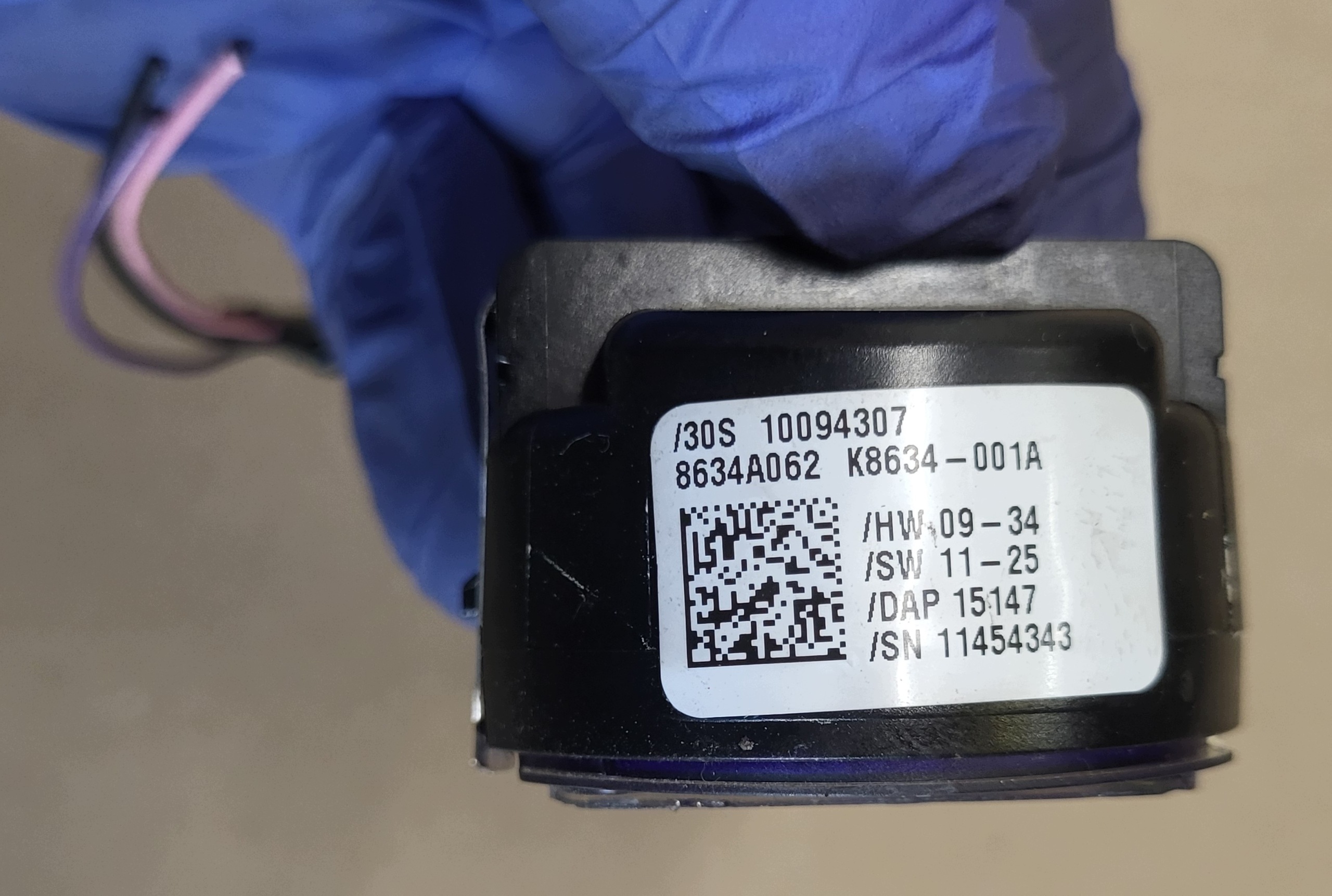 Sensor Regen MITSUBISHI OUTLANDER III CITROEN C4 AIRCROSS 8634A062 OE