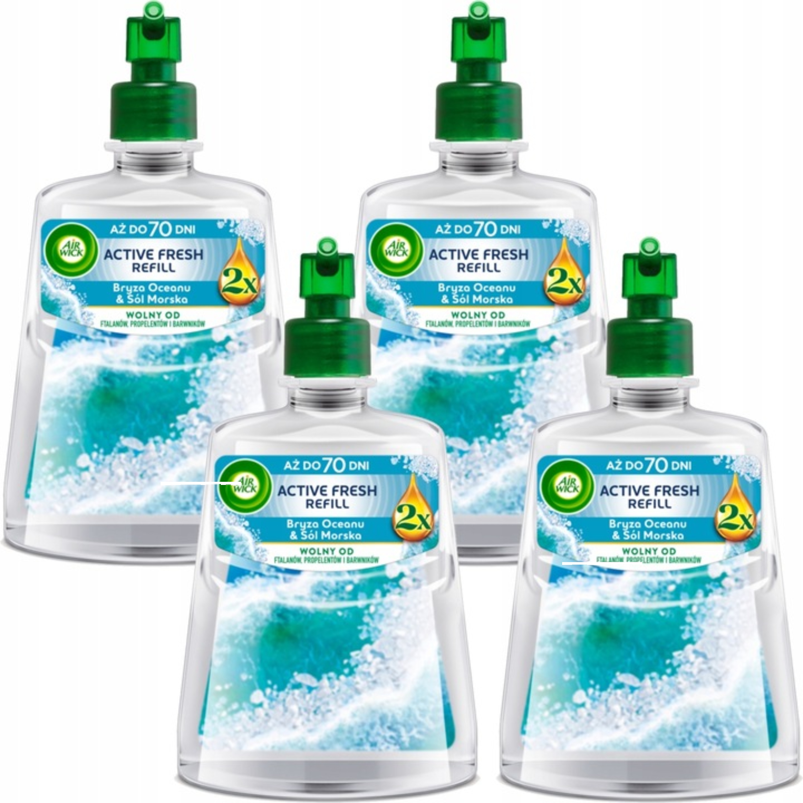 Air Wick Active Fresh refill Bryza Oceanu &amp; Mořská sůl 228 ml x4