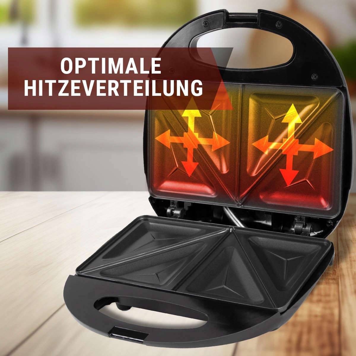 CLATRONIC Sandwichtoaster z Termoregulatorem i Powłoką Nieprzywierającą — miniatura 3